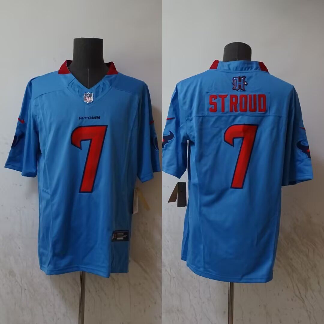 Men Houston Texans #7 C.J. Stroud Nike blue Alternate Game NFL 2024 Jersey